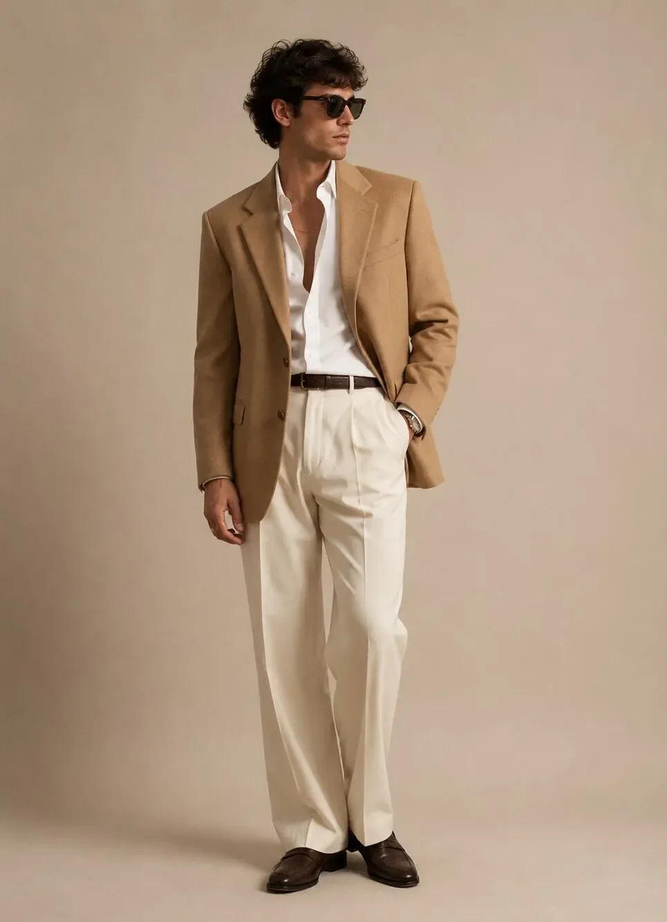 100% Camel Hair USA Luxury Sports Coat Blazer Mens 42R Tan Classic Wedding Guest